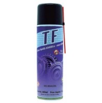 TF SPRAY 300 ml - Graxa Líquida atóxica com alta concentração de ptfe, resistente à oxidação, indicado para correntes, engrenagens, portões de correr, etc. Branca e odor suave NSF  H1